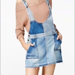 Free People Patchwork Denim Jumper